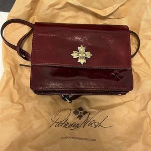 Patricia Nash red leather bag EUC